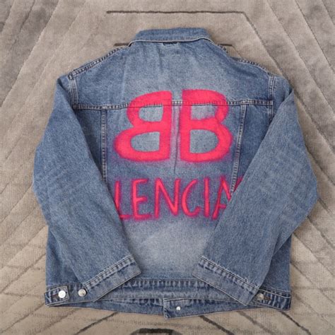 balenciaga denim jacket replica|balenciaga denim jacket street style.